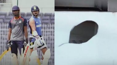 Virat Kohli Breaks Wall at Chepauk: बांग्लादेश के खिलाफ टेस्ट सीरीज से पहले अभ्यास सत्र के दौरान विराट कोहली ने चेपॉक में बड़े छक्के के साथ तोड़ी स्टेडियम की दीवार, देखें वीडियो