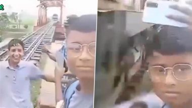 Viral Video: सेल्फी लेते समय तेज गति से आ रही ट्रेन की चपेट में आया बांग्लादेशी लड़का, बची जान