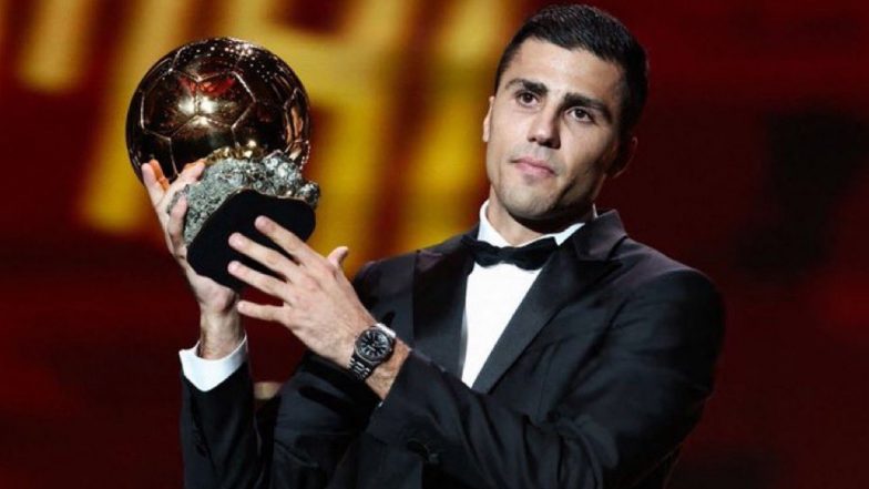 Rodri Wins Ballon d&rsquo;Or 2024: मैनचेस्टर सिटी और स्पेन के रोड्री ने जीता बैलन डी'ओर पुरस्कार, यह अवार्ड जीतने वाले 60 साल में बने पहले स्पेनिश खिलाड़ी