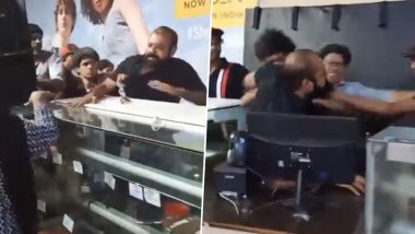 Fight Over Food Order Video: रेस्टोरेंट के कर्मचारी और व्यक्ति के बीच फ़ूड ऑर्डर को लेकर हुई लड़ाई, कस्टमर का घोंटा गला