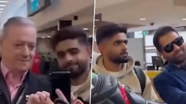 Babar Azam Craze In Australia: ऑस्ट्रेलिया पहुंची पाकिस्तान टीम, एयरपोर्ट पर दिखा बाबर आज़म का क्रेज, भारतीय फैंस ने सेल्फी के लिए घेरा, देखें वीडियो