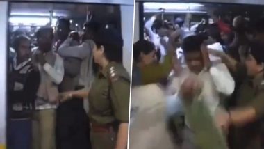 Men in Women's Coach Getting Treatment: दिल्ली मेट्रो के महिला डिब्बे में चढ़े पुरुषों की थप्पड़ से हुई खातिरदारी, देखें वायरल वीडियो