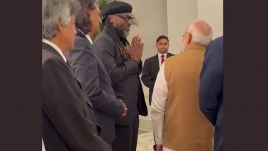 PM Modi Meets Chris Gayle: पीएम मोदी को देखते ही चहक उठे क्रिस गेल, हाथ जोड़कर किया अभिवादन