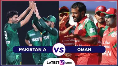 PAK A vs OMA, T20 Emerging Teams Asia Cup 2024 Scorecard: एकतरफा मुकाबले में पाकिस्तान ए ने ओमान को 74 रनों से रौंदा, रोहेल नजीर ने खेली आतिशी पारी; यहां देखें मैच का स्कोरकार्ड