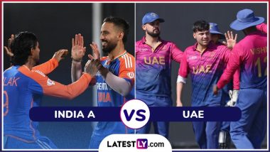 IND A vs UAE Dream11 Team Prediction: भारत ए बनाम संयुक्त अरब अमीरात 2024 ACC Men's T20 Emerging Teams Asia Cup मुकाबले में होगी काटें की टक्कर, यहां जानें कैसे चुनें बेस्ट ड्रीम11 फैंटसी प्लेइंग इलेवन