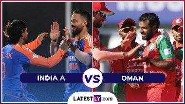 India A vs Oman, Men's T20 Emerging Teams Asia Cup 2024 Live Streaming: आज भारत ए और ओमान के बीच खेला जाएगा मुकाबला, यहां जानें कब, कहां और कैसे उठाए लाइव मुकाबले का लुफ्त