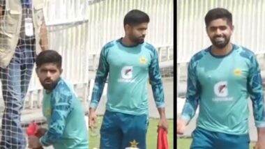 Babar Azam Batting With Bat Cover: बाबर आजम ने किया कमाल, इंग्लैंड के खिलाफ टेस्ट मैच से पहले बैट के आभाव में कवर से की बल्लेबाजी, फैंस ने उड़ाएं मजाक, देखें वायरल वीडियो