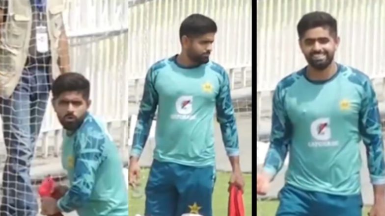 Babar Azam Batting With Bat Cover: बाबर आजम ने किया कमाल, इंग्लैंड के खिलाफ टेस्ट मैच से पहले बैट के आभाव में कवर से की बल्लेबाजी, फैंस ने उड़ाएं मजाक, देखें वायरल वीडियो