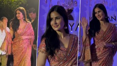 Navratri 2024: नवरात्रि के कार्यक्रम में शामिल होने पहुंची Katrina Kaif ने फैंस के साथ खीची सेल्फी, सोशल मीडिया पर वीडियो हुआ वायरल (Watch Video)