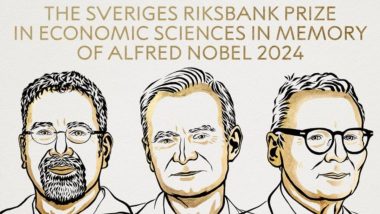 Nobel Prize in Economic Sciences 2024: आर्थिक विज्ञान में नोबेल पुरस्कार 2024 की हुई घोषणा, डेरॉन ऐसमोग्लू, साइमन जॉनसन और जेम्स रॉबिन्सन को मिला यह सम्मान