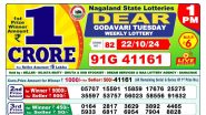 Lottery Sambad 22 अक्टूबर: नागालैंड स्टेट लॉटरी के 'Dear Godavari Tuesday' के नतीजे घोषित, पहला पुरस्कार 1 करोड़ रुपये