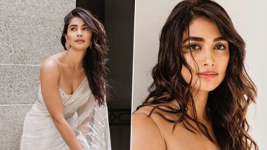 Pooja Hegde ने ऑफ व्हाइट साड़ी में बिखेरा जलवा, एक्ट्रेस की दिलकश अदाओं ने फैंस को बनाया दीवाना (View Pics)