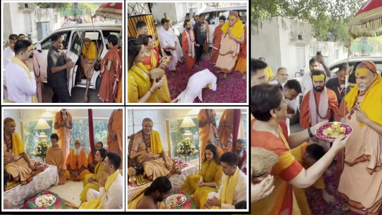VIDEO: राघव चड्ढा और परिणीति चोपड़ा के घर पधारे जगदगुरु शंकराचार्य स्वामी अविमुक्तेश्वरानंद, कपल को दिया आशीर्वाद