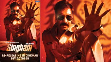 Singham Re-Releasing: अजय देवगन स्टारर 'सिंघम' को बड़े पर्दे पर एक बार फिर देखने का मौका, रि-रिलीज हो रही है फिल्म (Watch Video)