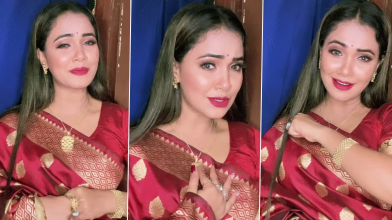 MMS लीक के बाद सुर्खियों में आई Trisha Kar Madhu ने रेड साड़ी में दिए किलर एक्सप्रेशन, एक्ट्रेस की बोल्डनेस ने फैंस का धड़काया दिल (Watch Video)