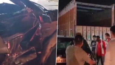 UP Road Accident:  यूपी में तेज रफ़्तार ट्रक का कहर, कार को टक्कर मारने के बाद मिठाई की दुकान में जा घुसी, देखें VIDEO