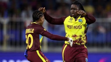 West Indies Women vs New Zealand Women, 2nd Semi Final 1st Inning Scorecard: वेस्टइंडीज ने न्यूजीलैंड को 128 रनों पर रोका, डिआंड्रा डॉटिन ने चटकाए 4 विकेट; यहां देखें WI W बनाम NZ W मैच के पहली पारी का स्कोरकार्ड