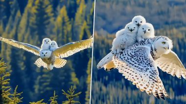 Snowy Owl Viral Video: बच्चों को पीठ पर बिठाकर मां उल्लू ने आसमान में भरी उड़ान, मनमोहक वीडियो हुआ वायरल