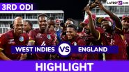 West Indies vs England 3rd ODI 2024 Highlights: तीसरे वनडे में वेस्टइंडीज ने इंग्लैंड को 8 विकेट से हराया, तीन मैचों की सीरीज को 2-1 से किया अपने नाम, देखें हाईलाइट