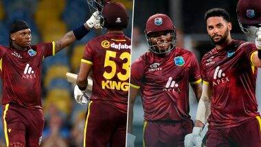 West Indies vs England 3rd ODI 2024 Scorecard: तीसरे वनडे में वेस्टइंडीज ने इंग्लैंड को 8 विकेट से रौंदा, सीरीज पर 2-1 से जमाया कब्जा; कीसी कार्टी और ब्रैंडन किंग ने ठोका शतक