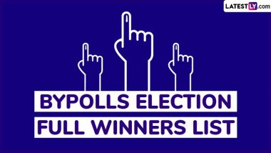 Bypolls Election Full Winners List: देश के 13 राज्यों में हुए विधानसभा उपचुनाव चुनाव के नतीजे जारी! यहां देखें विजेताओं की पूरी लिस्ट