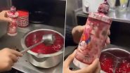 UP Vendor Caught Selling Adulterated Pomegranate Juice: यूपी में अनार के जूस में खाने का रंग मिलाते पकड़ा गया दुकानदार, देखें वीडियो