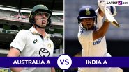 AUS A vs IND A 2nd Unofficial Test 2024 Day 1 Stumps: पहले दिन का खेल खत्म, ऑस्ट्रेलिया ए का स्कोर 2 विकेट 53 रन; भारत ए से 108 रन पीछे