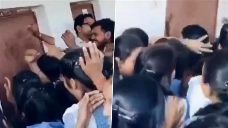 Sonbhadra Shocker: सोनभद्र के स्कूल में टॉयलेट से मिला स्पाई कैमरा, छात्रों ने संदिग्ध युवक को पकड़ा; VIDEO