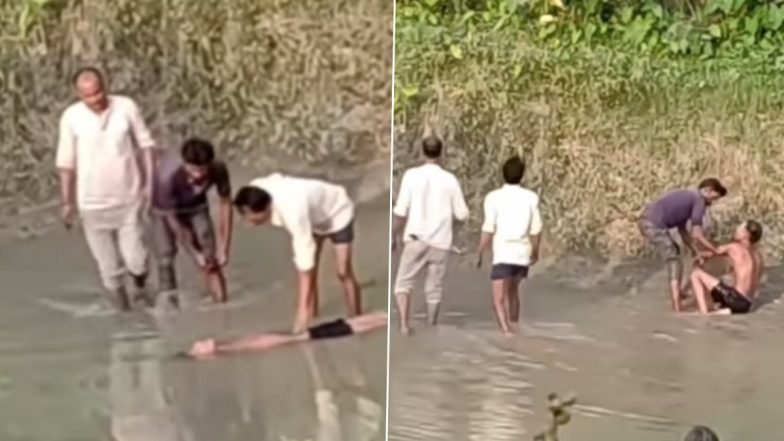 Viral Video: लाश समझकर लोगों की लग गई भीड़, शव को नाले से उठाने गए लोग, तो उठ खड़ा हुआ युवक
