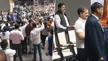 Rahul Gandhi on Constitution Day: ''दलितों की बात करने से रोका जा रहा'', संविधान दिवस रैली में भाषण के दौरान माइक बंद होने पर भड़के राहुल गांधी (Watch Video)