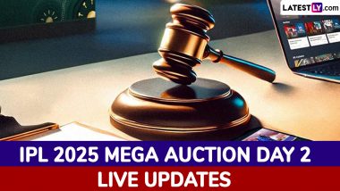 IPL 2025 Mega Auction  Day 2 Live Updates Online: आईपीएल मेगा ऑक्शन में आज भी टूटेंगे कई रिकार्ड्स, यहां देखें जेद्दा में दूसरे दिन की लाइव अपडेट्स, टीम स्क्वॉड, खिलाड़ी और पर्स की पूरी डिटेल्स