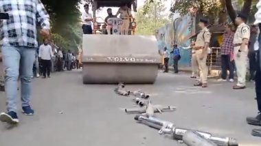 Video: बाइक में पटाखे जैसी तेज आवाज करनेवाले वाहन चालकों पर कार्रवाई, इंदौर पुलिस ने 500 साइलेंसरों पर चलवाया बुलडोज़र