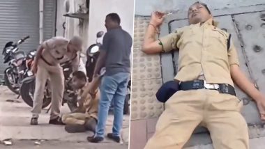 Video: बिलासपुर में नशे में धुत सड़क के किनारे पड़ा मिला छत्तीसगढ़ पुलिस का कर्मचारी, दुसरे कर्मचारियों ने उठाया