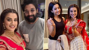 भोजपुरी स्टार Akshara Singh ने Allu Arjun और Rashmika Mandanna के साथ की मुलातात, सोशल मीडिया पर शेयर की तस्वारें (View Pics)