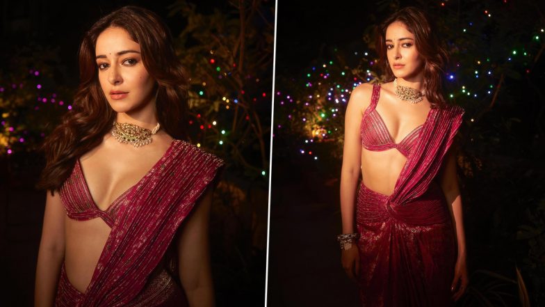 Ananya Panday ने देसी अवतार में गिराई बिजली, एक्ट्रेस ने साड़ी में दिए किलर पोज (View Pics)