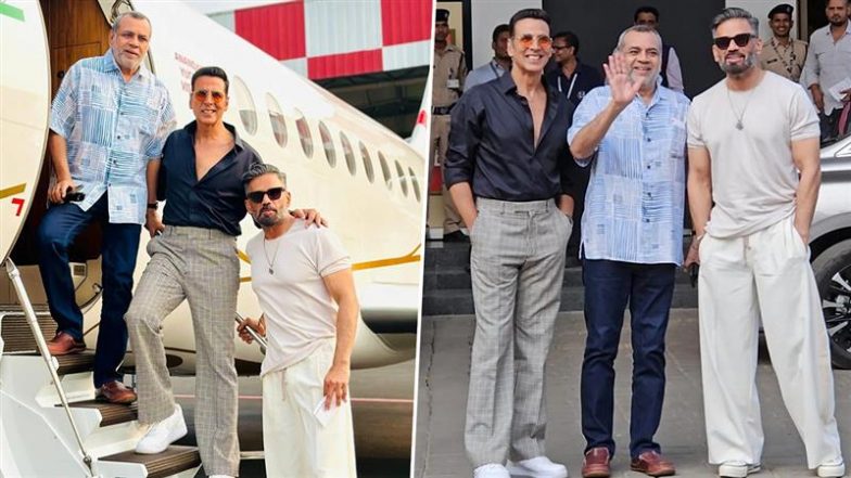 Is &lsquo;Hera Pheri 3&rsquo; Happening? क्या हो रही है 'हेरा फेरी 3' की वापसी? अक्षय कुमार, परेश रावल और सुनील शेट्टी की पुनर्मिलन तस्वीरें वायरल (View Pics)