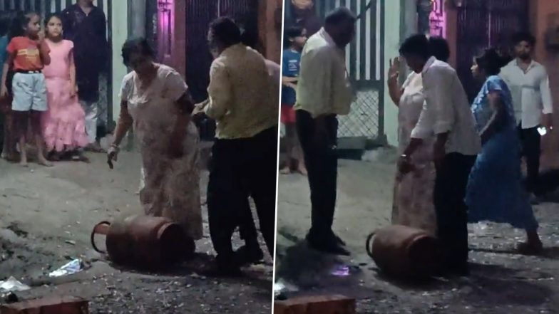 Viral Video: अत्यधिक पटाखे फोड़ने को लेकर दो पड़ोसियों में हुआ विवाद, एक ने पहली मंजिल की बालकनी से गुस्से में फेंक दिया सिलेंडर