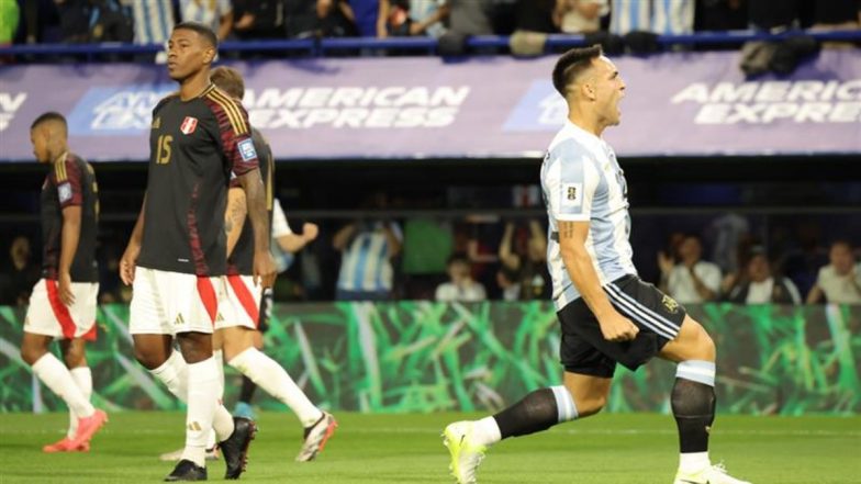 Argentina&nbsp;vs Peru, FIFA World Cup 2026 CONMEBOL Qualifiers:&nbsp;अर्जेंटीना ने पेरू को&nbsp;1-0 से हराया, लॉटारो मार्टिनेज ने मैच&nbsp;जिताऊ गोल करके&nbsp;हासिल किए&nbsp;3 पॉइंट्स