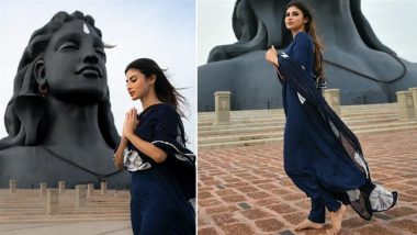 Mouni Roy Visits Adiyogi Statue: आदियोगी के दर्शन करने कोयंबटूर पहुंचीं मौनी रॉय, सोशल मीडिया पर शेयर की शानदार तस्वीरें (View Pics)