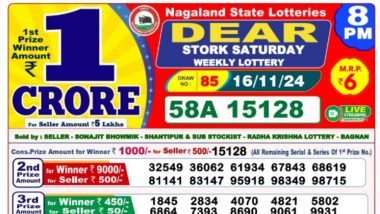 Lottery Sambad 16 November Result: नागालैंड ''Dear Stork Saturday'' विकली लॉटरी रिजल्ट जारी, पहला इनाम 1 करोड़ रुपये; देखें पूरी लिस्ट