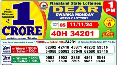 Lottery Sambad 11 November Result: नागालैंड ''Dear Dwarka Monday'' विकली लॉटरी रिजल्ट जारी, पहला इनाम 1 करोड़ रुपये; देखें 11 नवंबर का विनर लिस्ट