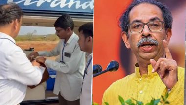 Uddhav Thackeray Helicopter Checking: महाराष्ट्र के लातूर में बैग चेक करने पर भड़के उद्धव ठाकरे, चुनाव अधिकारियों से पूछे सवाल; VIDEO