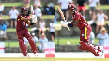 West Indies vs England 2nd ODI Match 1st Inning Scorecard: दूसरे वनडे में वेस्टइंडीज ने इंग्लैंड को दिया 329 रनों का लक्ष्य, शाई होप और कीसी कार्टी ने खेली शानदार पारी; यहां देखें पहली पारी का स्कोरकार्ड