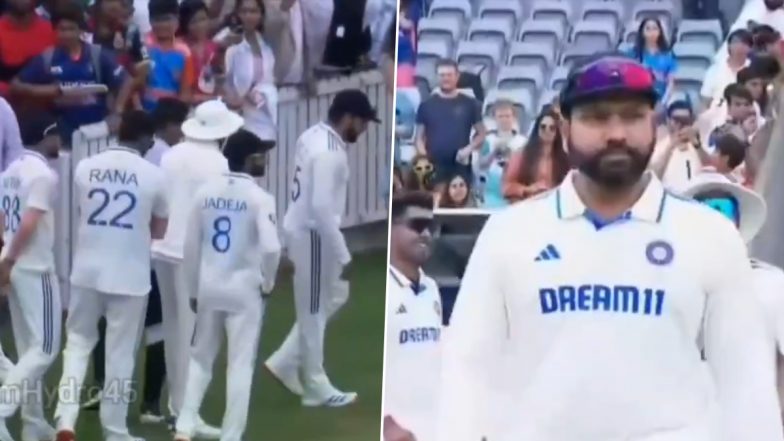 Fans Chants &lsquo;Mumbai Cha Raja&rsquo; At Manuka Oval:&nbsp;रोहित शर्मा के नाम से गूंजा मनुका ओवल, PMXI के खिलाफ वॉर्म-अप गेम&nbsp;के दौरान फैंस&nbsp;ने लगाए&nbsp;मुंबई चा राजा के नारे, देखें वीडियो