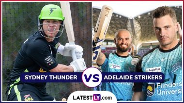 Sydney Thunder vs Adelaide Strikers BBL 2024-25 Live Streaming: आज सिडनी थंडर और एडिलेड स्ट्राइकर्स के बीच तीसरा मुकाबला, यहां जानें कब, कहां और कैसे उठाए लाइव मुकाबला का लुफ्त