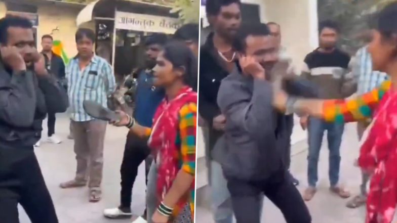 VIDEO: छेड़खानी करनेवाले मनचले की चप्पल से पिटाई, हवालात पहुंचा युवक, इंदौर का वीडियो वायरल
