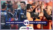 Perth Scorchers vs Brisbane Heat BBL 2024-25 Live Streaming: आज एडिलेड स्ट्राइकर्स और पर्थ स्कॉर्चर्स के बीच होगी काटें की टक्कर, यहां जानें भारत में कब, कहां और कैसे उठाए लाइव मुकाबले का लुफ्त