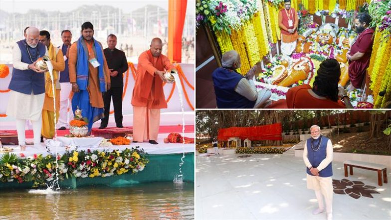 PM Modi Prayagraj Visit: ''प्रयाग के हर कदम पर पवित्र स्थान है'', अक्षय वट और बड़े हनुमान जी के दर्शन के बाद बोले पीएम मोदी (Watch Video)