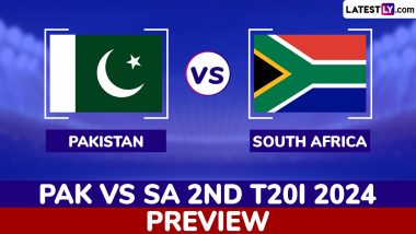 PAK vs SA 2nd T20I 2024 Preview: सेंचूरियन में दक्षिण अफ्रीका बनाम पाकिस्तान खेला जाएगा दूसरा टी20 मुकाबला, मैच से पहले जानें हेड टू हेड रिकार्ड्स, मिनी बैटल, स्ट्रीमिंग समेत सभी डिटेल्स