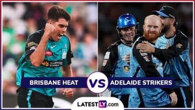 Brisbane Heat vs Adelaide Strikers BBL 2024-25 Live Streaming: आज ब्रिसबेन हीट और एडिलेड स्ट्राइकर्स के बीच मुकाबला, यहां जानें भारत में कब, कहां और कैसे उठाए लाइव मुकाबले का लुफ्त